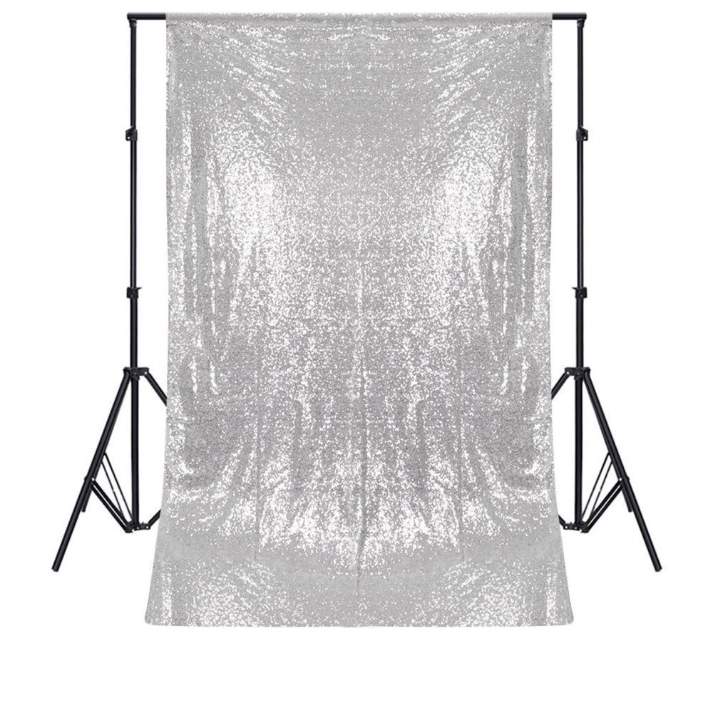 Posh lives Sequin Silver Backdrop Curtain NWT